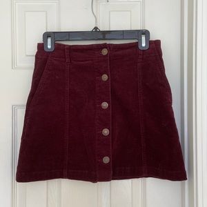 Forever 21 corduroy button up skirt